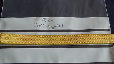 Tresse Bundeswehr Marine für Ärmel Echt vergoldet 14mm breit ca 22-25 meter lang