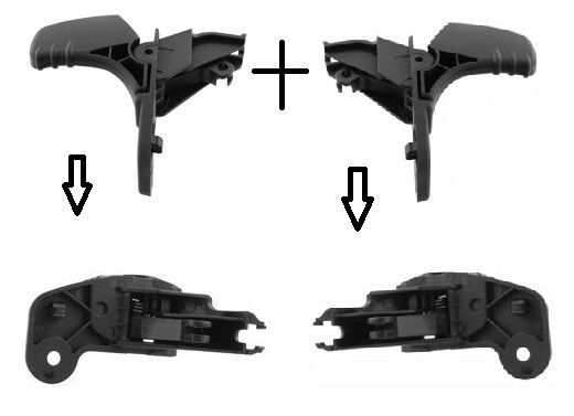 Paire de poignées de porte extérieures gauche et droite pour Renault Twingo II 2007-2014
