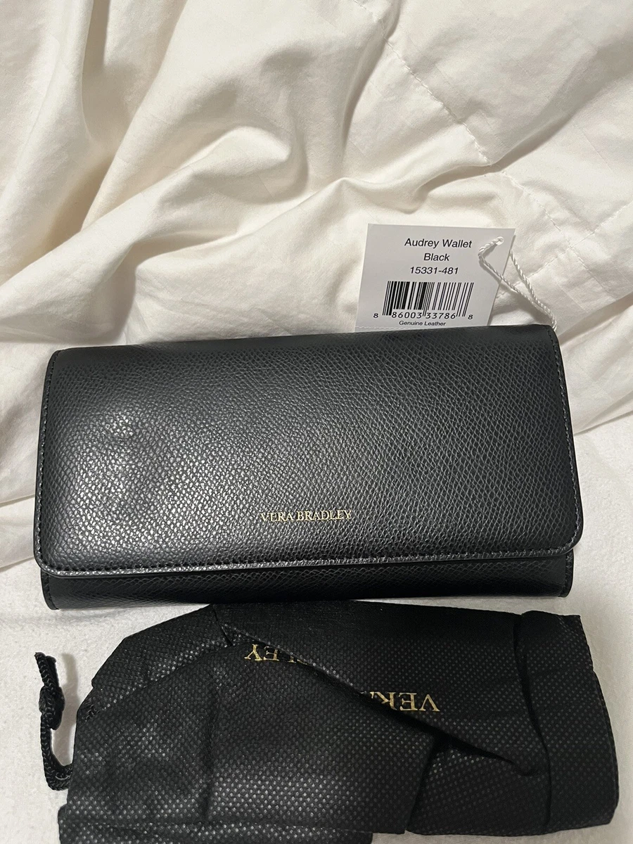 Vera Bradley Audrey wallet black genuine leather Nwt | eBay