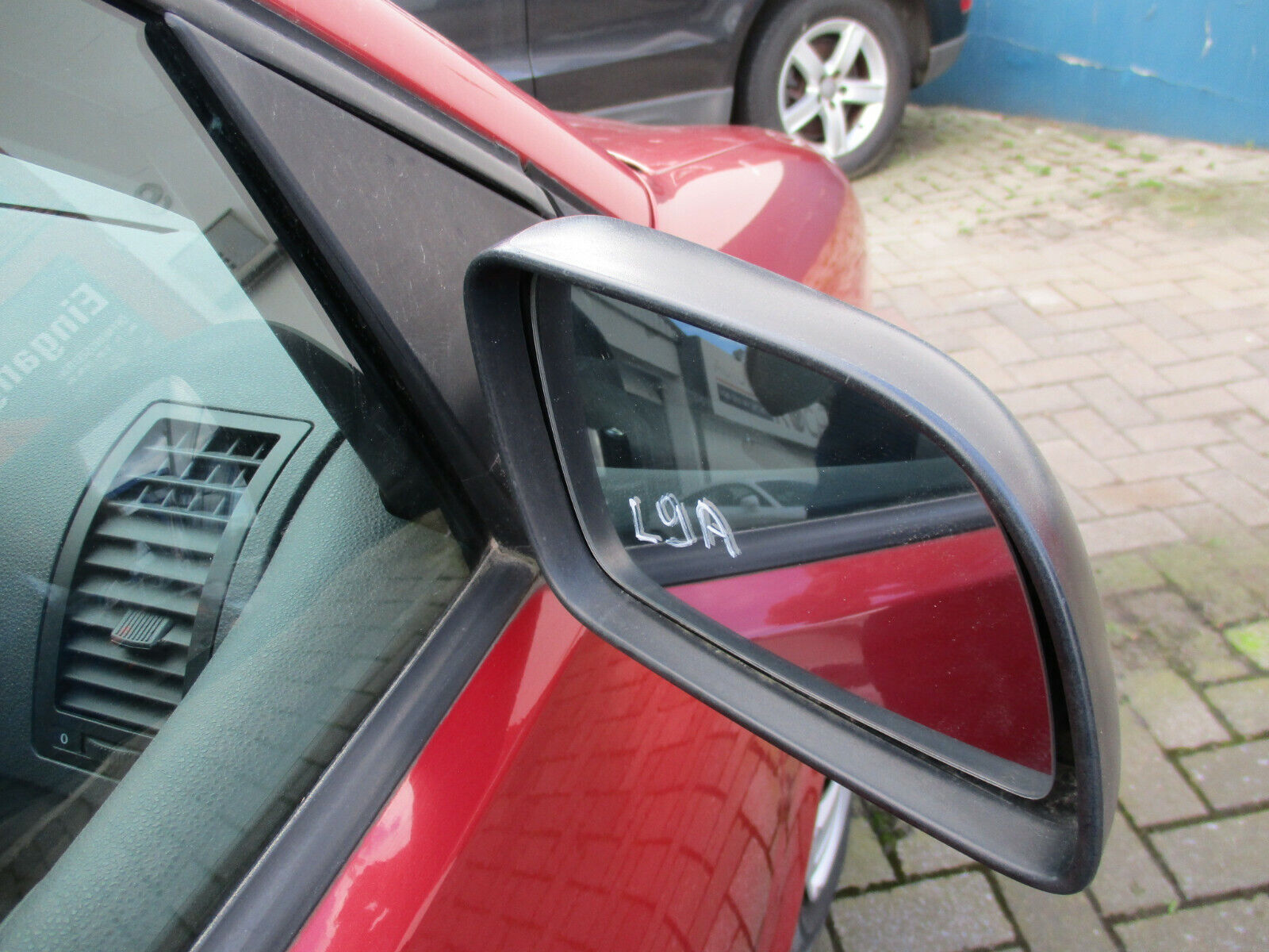 VW Polo 9N 9N3 manueller Spiegel Außenspiegel rechts vorne Schwarz matt