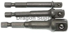 New 3pc Power Extension Bar Socket Adapter Bits For Drills * US FREE SHIPPING *
