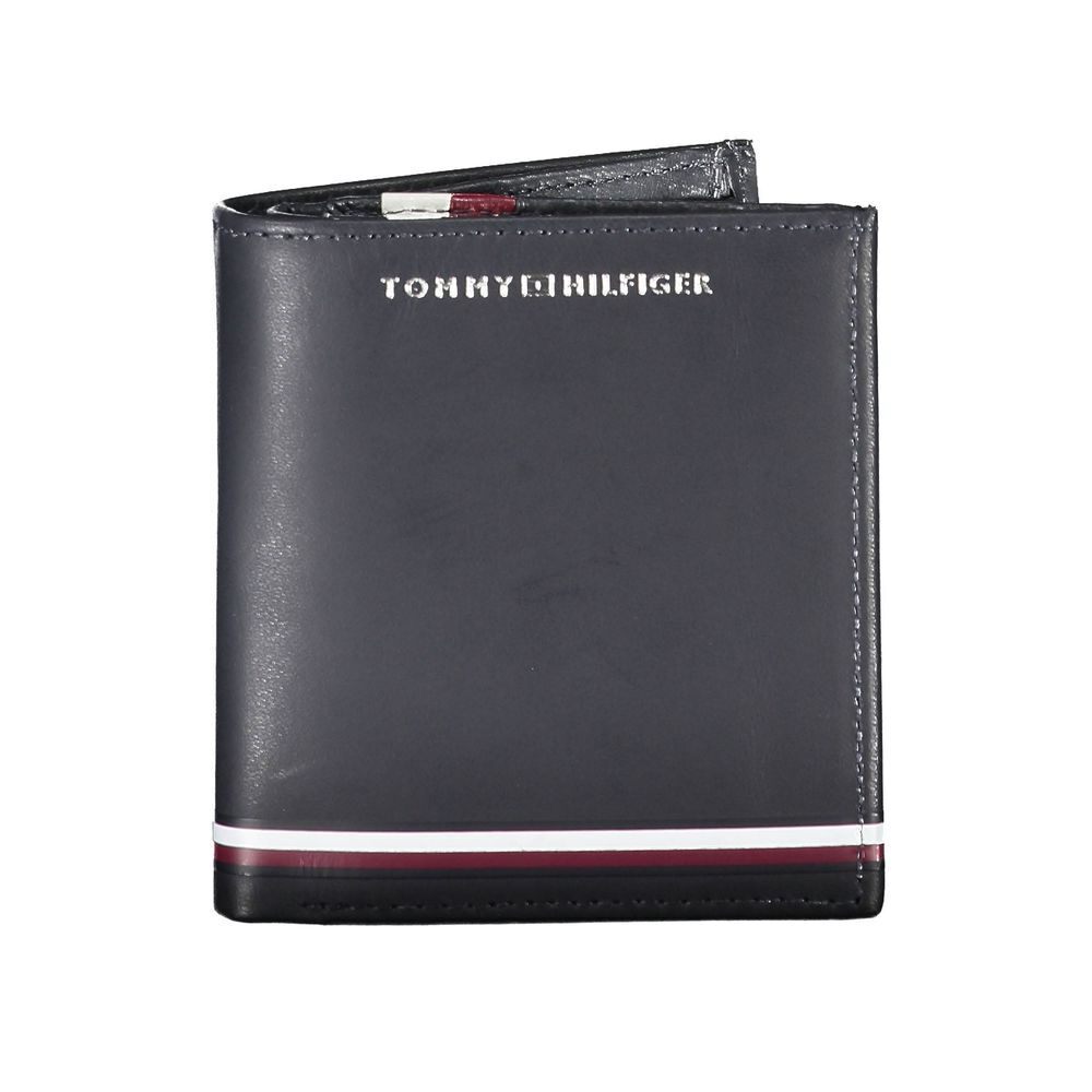 Tommy Hilfiger Blue Genuine Leather Men's Slim Wallet