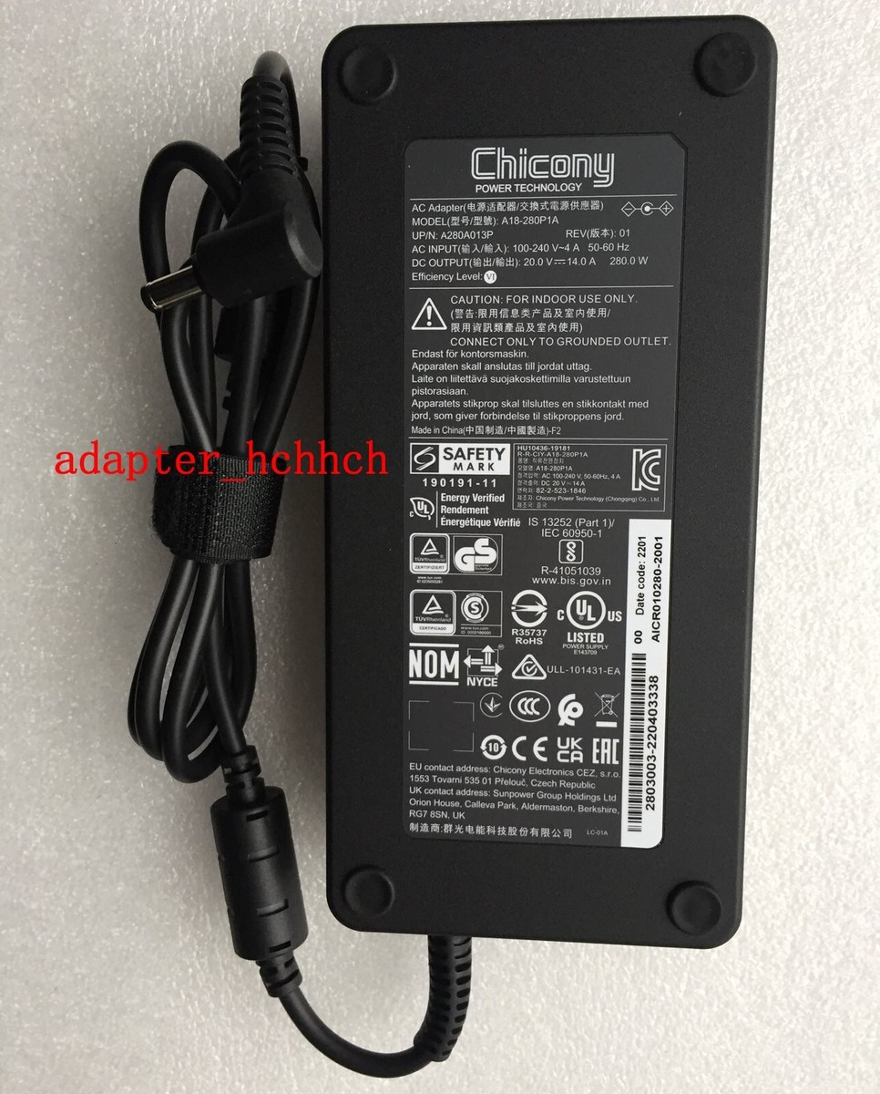 New Original Chicony Adapter for CyberPowerPC TRACER VI Edge I17E