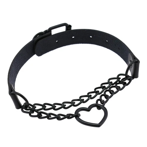Neu Gothic PU Hip Hop Halsband Cosplay Zubehör Spleißen Kette Halsband Halskette - Bild 2 von 37