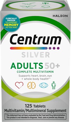 Centrum Silver Multivitamin for Adults 50 Plus Multimineral Supplement 125 Ct