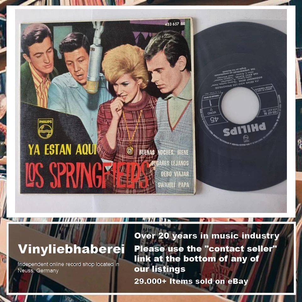 Los/ The Springfields/ Dusty Springfield - Ya estan aqui 7'' Vinyl EP Spain - Image 4 of 4