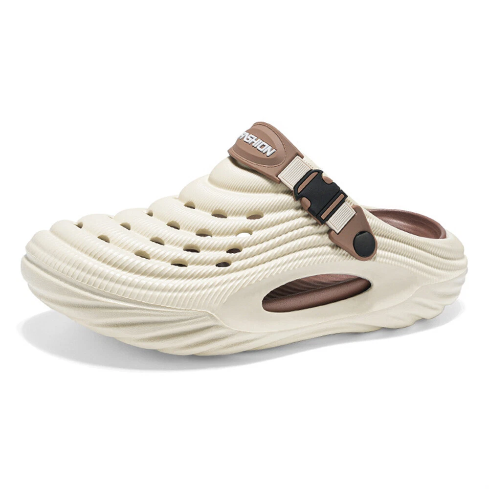 Mens Garden Clogs Quick Drying Sandals Summer Anti-Slip Beach Clogs Shoes