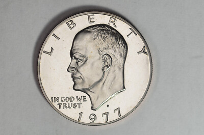 1977 S $1 Copper-Nickel CLAD Proof Eisenhower Dollar