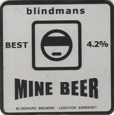 GEBRAUCHTER PUMPENCLIP VORNE - BLINDMANS BRAUEREI - MINE BEER