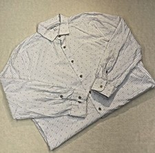 Camisa De Vestir Para Hombre Bar III De Manga Larga A Rayas Con Botones Talla L