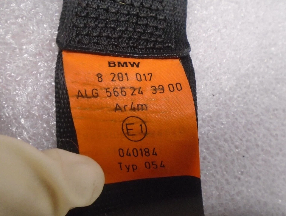 Conjunto retractor cinturón seguridad trasero derecho BMW 325Ci E46 2001-2006 negro OEM DK801106 Foto 3 de 4