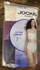 Women  s Size X-Large or 8 Jockey Elance 3-Pack Comfort Brief Panty 100 Cotton