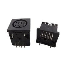 10pcs DIN 13 Pin Circular Jack Female Panel Mount PCB Mount Connector Adapter