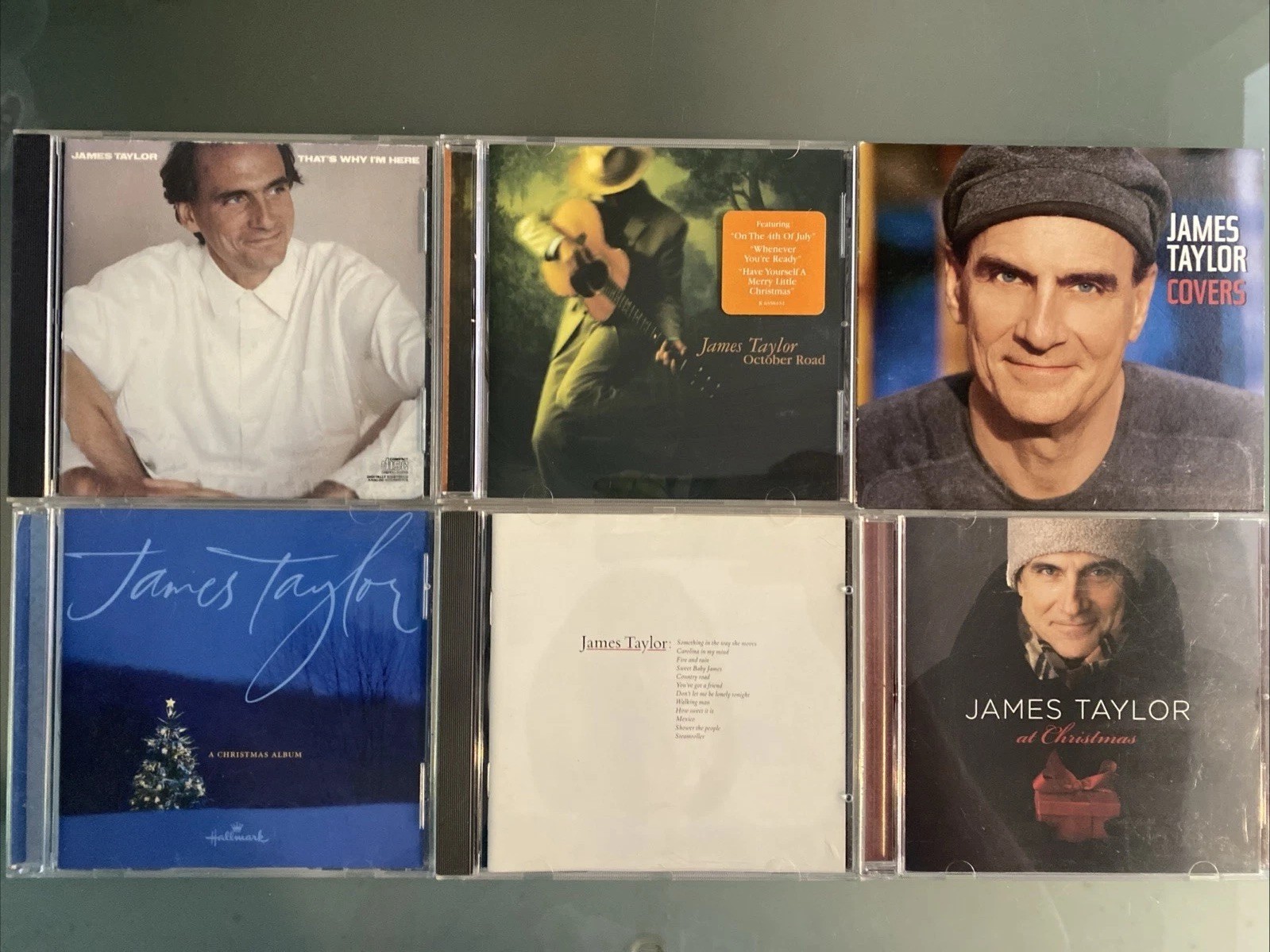 James Taylor 6 💽LOT: Greatest Hits, 2-Christmas, October Rd, Covers, I’m Here