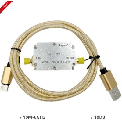 10M-6GHz High Flatness Low Noise Amplifier LNA 10DB RF Signal Driving Receiver @