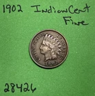 1902  Indian Head Cent / Penny 1c Fine
