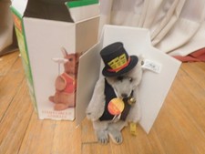Vintage 7" Steiff Teddy Bear Mohair Golden Age Circus Ticket Seller MIB ALL ID