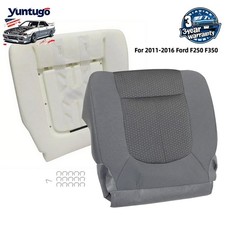 Gray Driver Bottom Seat Cover Foam Pad For 2011-2016 Ford F250 F350 F450 F550