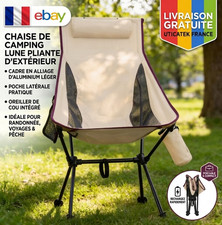 Chaise Camping Pliante Lune - Aluminium Léger - Portable & Confort - Pêche / Ran