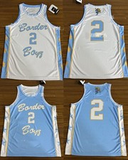 New Williams #2 High School Basketball Jersey Mikey Streetball Gym White Blue