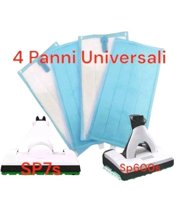 4 PANNI STRACCI PULILAVA FOLLETTO SP600s SP7s VK220s VK7s UNIVERSALI SOFT