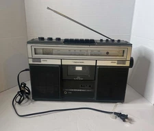 Vintage 1980s Radio Shack Realistic SCR-2 Boombox Stereo Cassette 14-805 tested