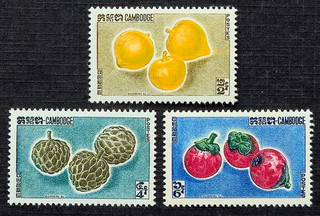 Cambodia Stamps SC # 109 111 (set of 3) Fruits MNH 1962