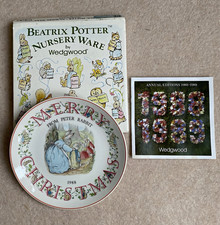 Wedgwood Beatrix Potter Nursery Ware Peter Rabbit 1988 Christmas Plate