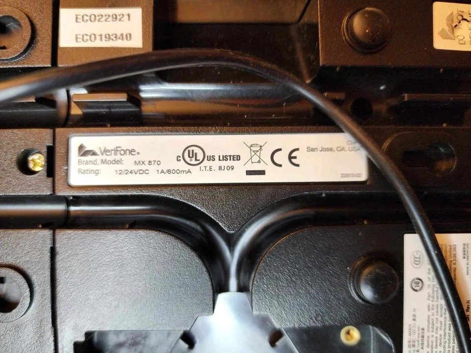 VERIFONE MX870 CREDIT CARD PAYMENT TERMINAL READER+STYLUS PEN TOUCHSCREEN DEBIT - Image 4 of 4