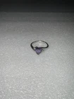 Vintage Costume Jewelry Faux Diamond/Purple Stone Ring-Size 8 1/2-a