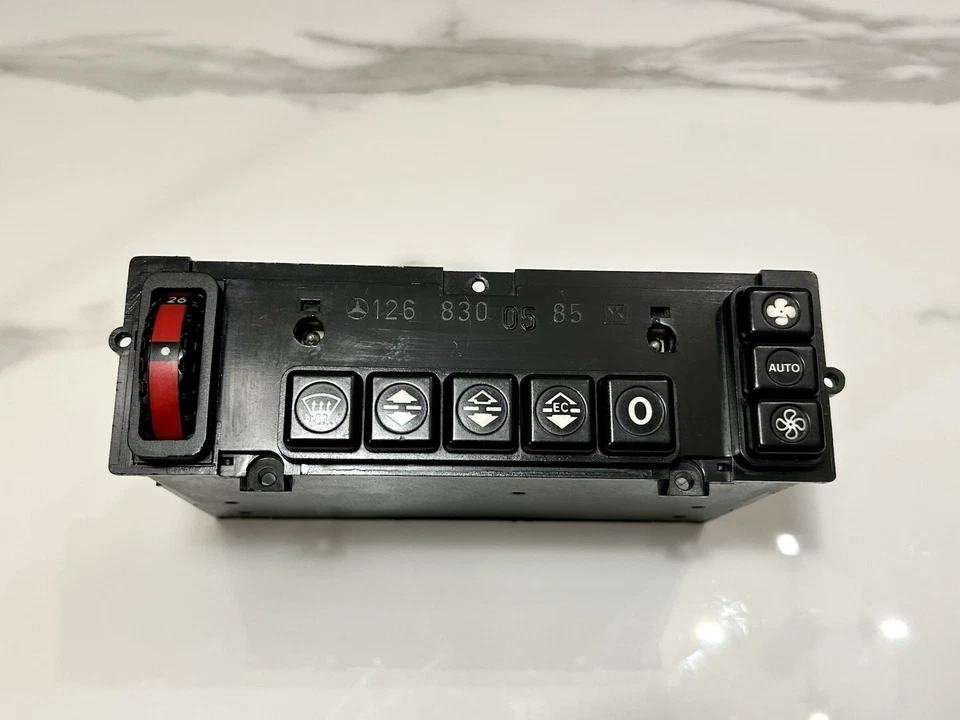 Unidade de controle climático Mercedes Benz W126 300SDL 420SEL 560SEL A/C fabricante de equipamento original 1268300585 - Imagem 2 de 4