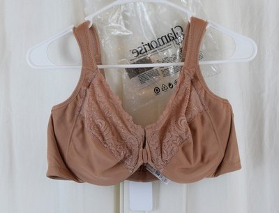 Glamorise Women's Wonderwire Front-Closure Bra Cafe Size 44B