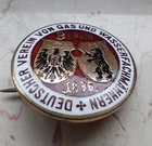 Anstecknadel - Deutsch. Verein v. Gas u. Wasserfachmänner - Berlin 1896