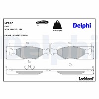 Delphi Bremsbelagsatz Scheibenbremse LP677 FüR Duna Fiorino Fiat Pick Up Weekend