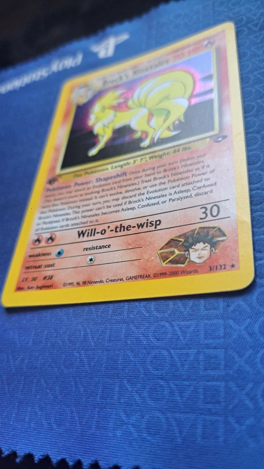 Pokemon Brock's Ninetales - 1.Edition - 12/102 - Holo - 1999-2000 - Near Mint - Bild 3 von 4