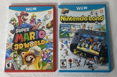Wii U 2 Game Bundle Mario 3D World + Nintendo Land - Both in VGC - TESTED