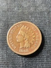 1868 Indian Head Cent Very Good VG Coin with some scratches on the obverse...