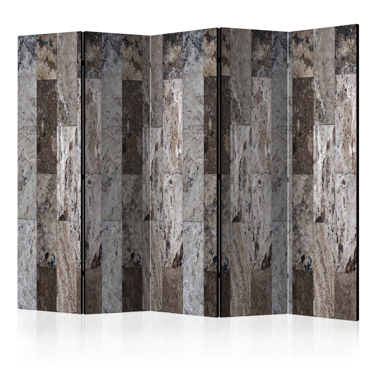 Séparateur de pièce amovible Paravent 5 volets 172x225cm Marble Mosaic