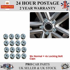Wheel Nut Bolt Caps Plastic Cover Set For Seat Ibiza Leon Toledo