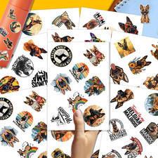 64Pcs Belgian Malinois Stickers Waterproof Decals for Water Bottles Laptop Lu...