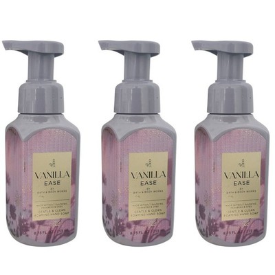 3 NEW Bath & Body Works Gentle & Clean Foaming Hand Soap, 8.75 OZ VANILLA EASE