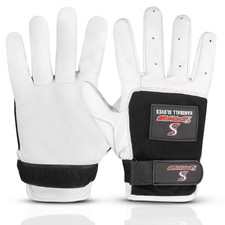 Handball Gloves Premium Leather Unpadded with Adjustable Wrist Strap