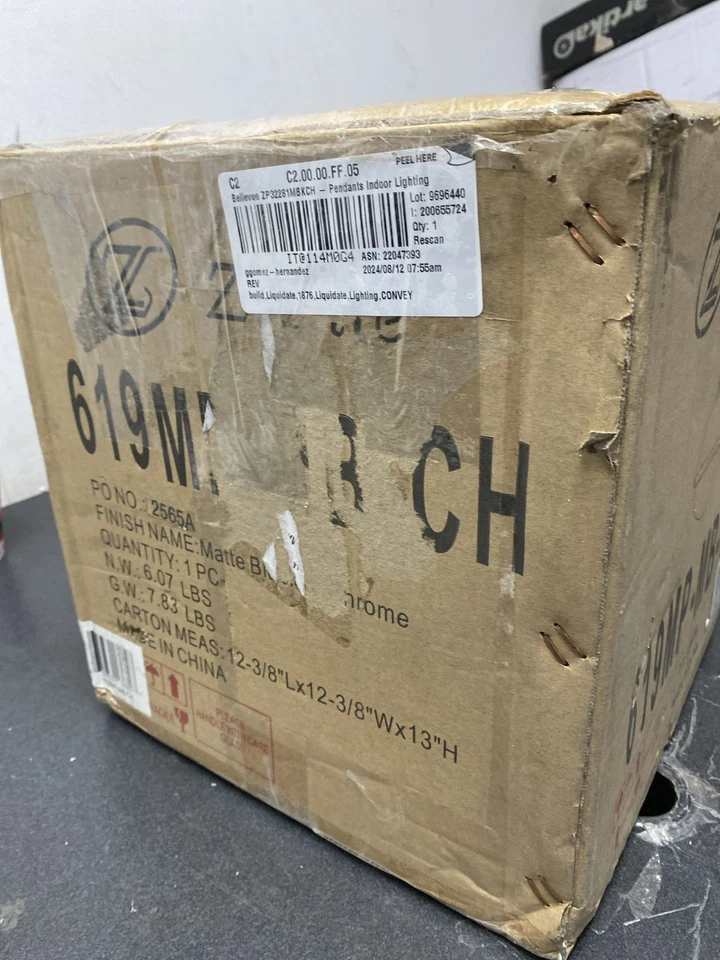 Z-Lite 619MP-MB-CH Peyton 2 Light 11" Wide Pendant - 哑光 黑色/铬 — 第 2/3 张图片