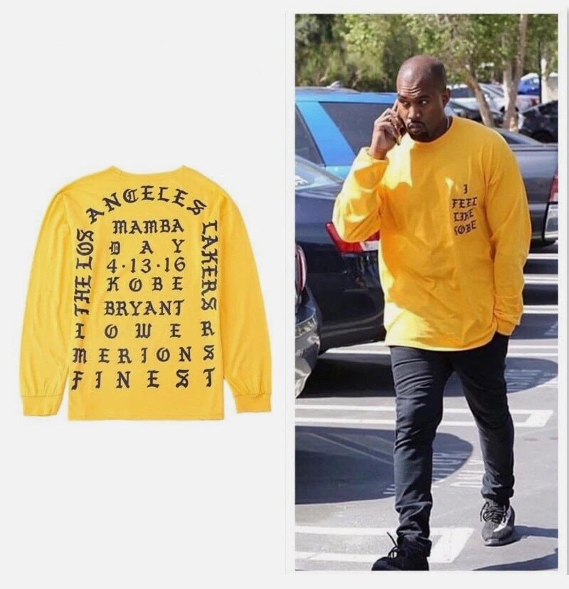 Kanye West I Feel Like Kobe Long Sleeve T Shirt New S-3XL | eBay