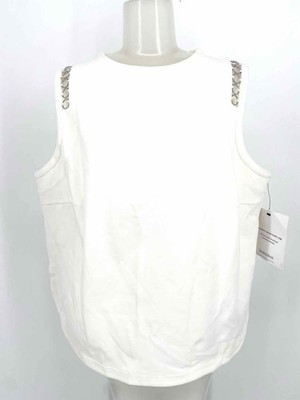 A-K-R-I-S Women's White Tank Viscose Size 16 T-shirt