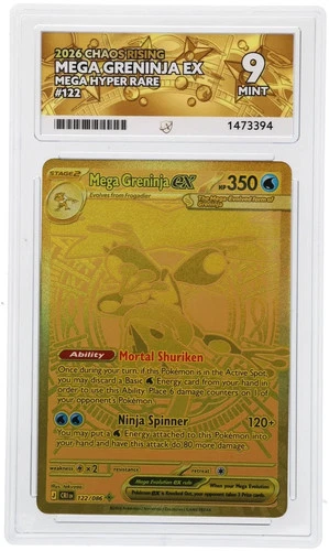 Pokémon TCG - Mega Greninja ex 122/086 - Chaos Rising Mega Hyper Rare ACE 9 MINT