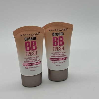 2x Maybelline Dream BB Fresh 120 Medium Sheer Tint SPF 30 ! READ !