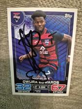 Signed Owura Edwards Ross County Scottish Football Match Attax Card