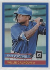 2018 Donruss Optic Rated Rookie Retro 1984 Blue Prizm 36/149 Willie Calhoun 0a1