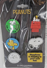 Peanuts Clog Charms for Crocs Snoopy Woodstock Linus Brand New 6 pk.
